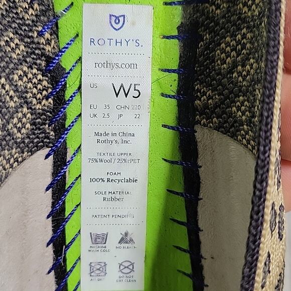 Rothy's Knit Leopard Print Flats Womens Size 5 - Picture 12 of 13